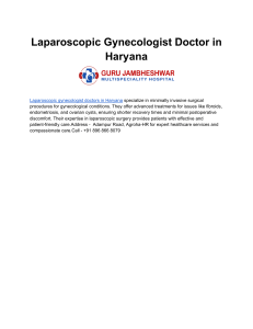 Laparoscopic Gynecologist Doctor in Haryana