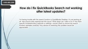 Ultimate guide to fix QuickBooks Search Not Working
