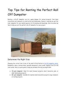 Top Tips for Renting the Perfect Roll Off Dumpster