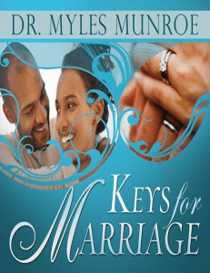 Keys for Marriage - Myles Munroe