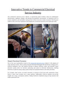 Innovative Trends in Commercial Electrical Service Industry