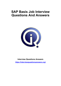 737 SAP Basis Interview Questions Answers Guide