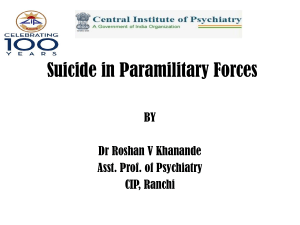 Suicide in paramilitary forces
