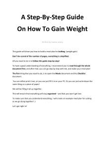 Step By Step Bulking Guide