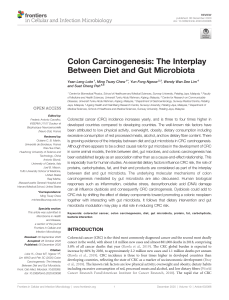 Attachment 5- Publication 3 (Colon carcinogenesis the interplay between diet and gut microbiota)