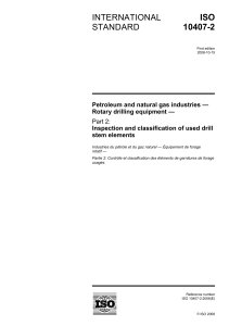ISO 10407-2-2008 - Inspection & Classification of Used Drill Stem Elements