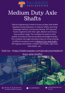 Medium Duty Axle Shafts