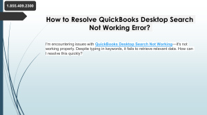 Ultimate guide to fixing QuickBooks Search Not Working Issue