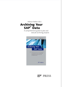Sample Book Archiving Your SAP Data 1st Edition SAP Press