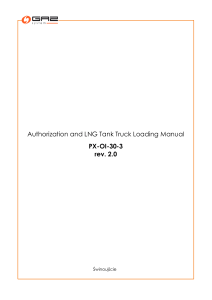 Automation and LNG tank truck loading manual