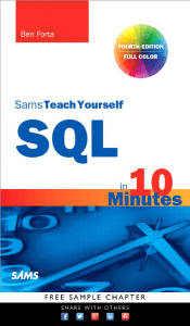 SQL in 10 Minutes, Sams Teach Yourself (4th Edition)