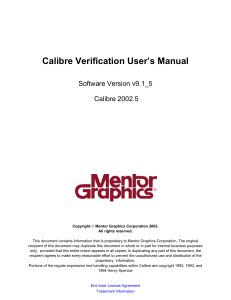 Calibre Verification User’s Manual 2002.5