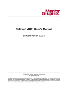 Calibre® xRC™ User’s Manual 2009.1