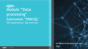 1 Data processing-DBandSQL