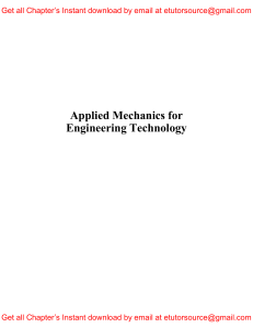 Solutions Manual For Applied Mechanics for Engineering Technology 8th Edition By Keith M Walker