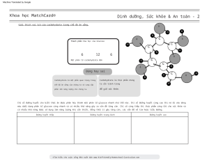 Carbohydrates & Glycemic Index Worksheet