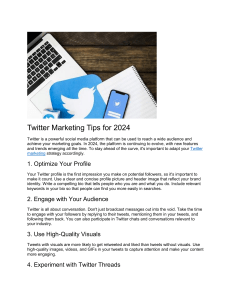 Twitter Marketing Tips for 2024.