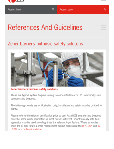 Zener barriers - intrinsic safety solutions
