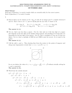 MAT 2023 Solutions