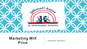 Marketing MIX -Price