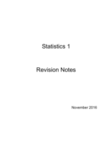 Edexcel S1 Notes