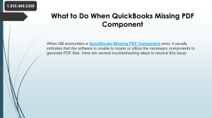 Easy fixes for QuickBooks Missing PDF Component Issue