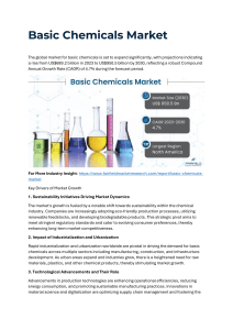 Basic Chemicals Market 2023-2030 Size, Share, Recent Enhancements And Regional Analysis