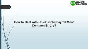 Step by step Fix for QuickBooks Payroll most common errors