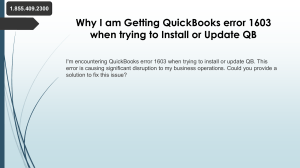 An easy method to resolve QuickBooks Error 1603