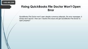 Ultimate Fix : QuickBooks File Doctor Won't Open