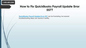 Effective ways to tackle QuickBooks Error 557