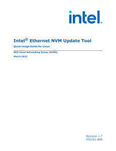 Intel Ethernet NVM Update Tool Quick Usage Guide for Linux