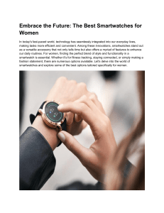 Unlock Style and Tech: Best Smartwatches for Women