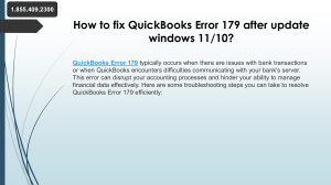 Simple guide to resolve QuickBooks Error 179