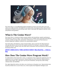 THE GENIUS WAVE REVIEWS PROS OR CONS HYPE & HEALTH BALANCE