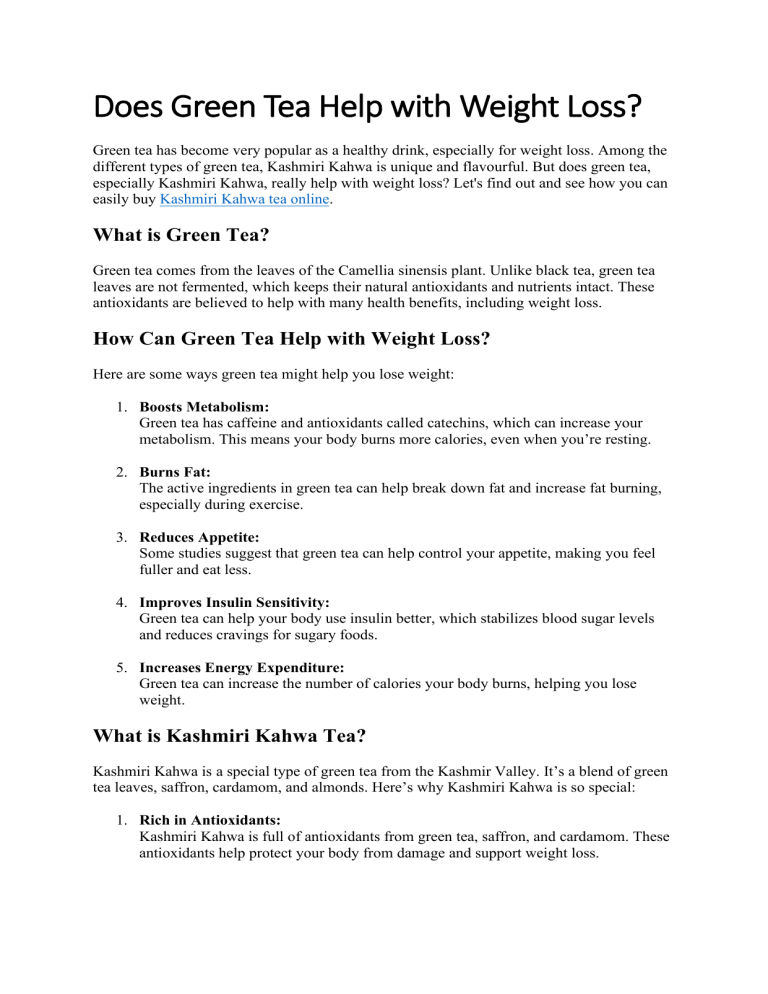Does Green Tea Help With Weight Loss does-green-tea-help-with-weight-loss