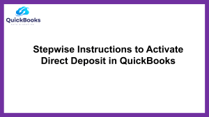 Activate Direct Deposit in QuickBooks for Hassle-Free Payroll Processing