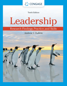 Andrew J. DuBrin - Leadership  Research Findings, Practice, and Skills-Cengage Learning (2022)