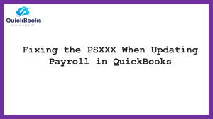 PSXXX When Updating Payroll in QuickBooks: Expert Solutions for Payroll Errors