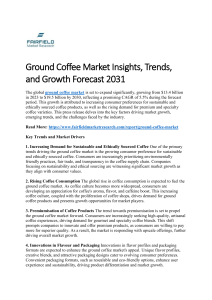 Ground Coffee Market Insights, Trends, and Growth Forecast 2031