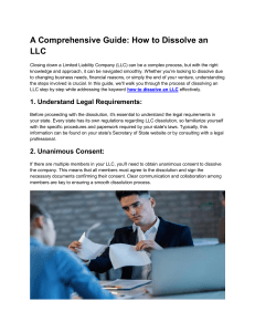 Unlocking the Mystery: How to Dissolve an LLC Like a Pro