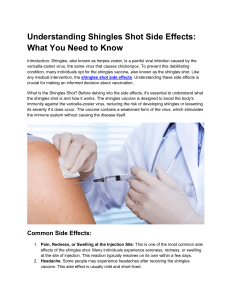 Understanding Shingles Shot Side Effects: What You Need to Know