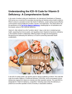Understanding the ICD-10 Code for Vitamin D Deficiency