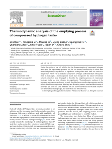 Thermodynamic analysis of the emptying process of compressed hydrogen tanks