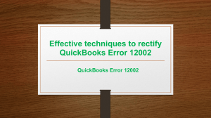 Fix QuickBooks Error 12002: Effective Techniques