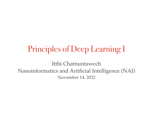 S08 - Principles of Deep Learning I