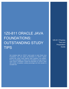 1Z0-811 Oracle Java Foundations: Outstanding Study Tips