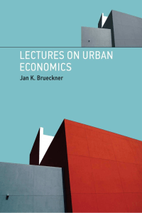 Lectures on urban economics (1)