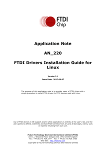 AN 220 FTDI Drivers Installation Guide for Linux-1