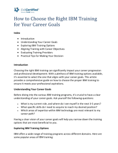 How to Choose the Right IBM Training for Your Career Goals